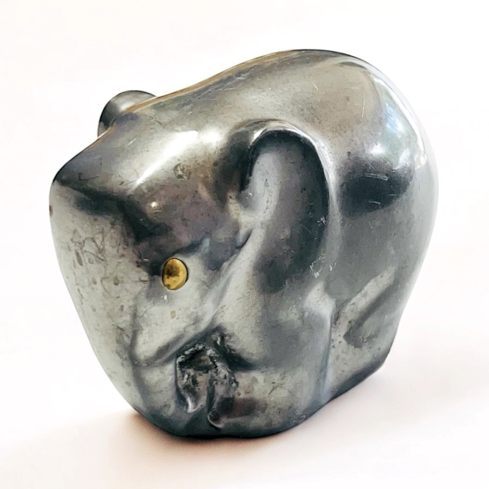 VTG Old Rare Small Heavy metal elephant figurine
2.5W x 2”H